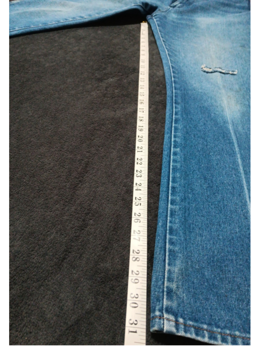 VTG 70s 80s Wrangler Men's 31x31 Blue Jeans 945DEN Reg Fit Bootcut USA *Distress - Picture 10 of 12